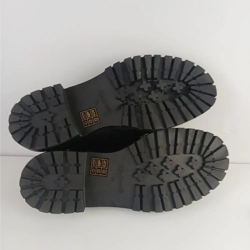 Madewell Women's SZ 8.5 The Bradley Lugsole Loafer in Black Leather